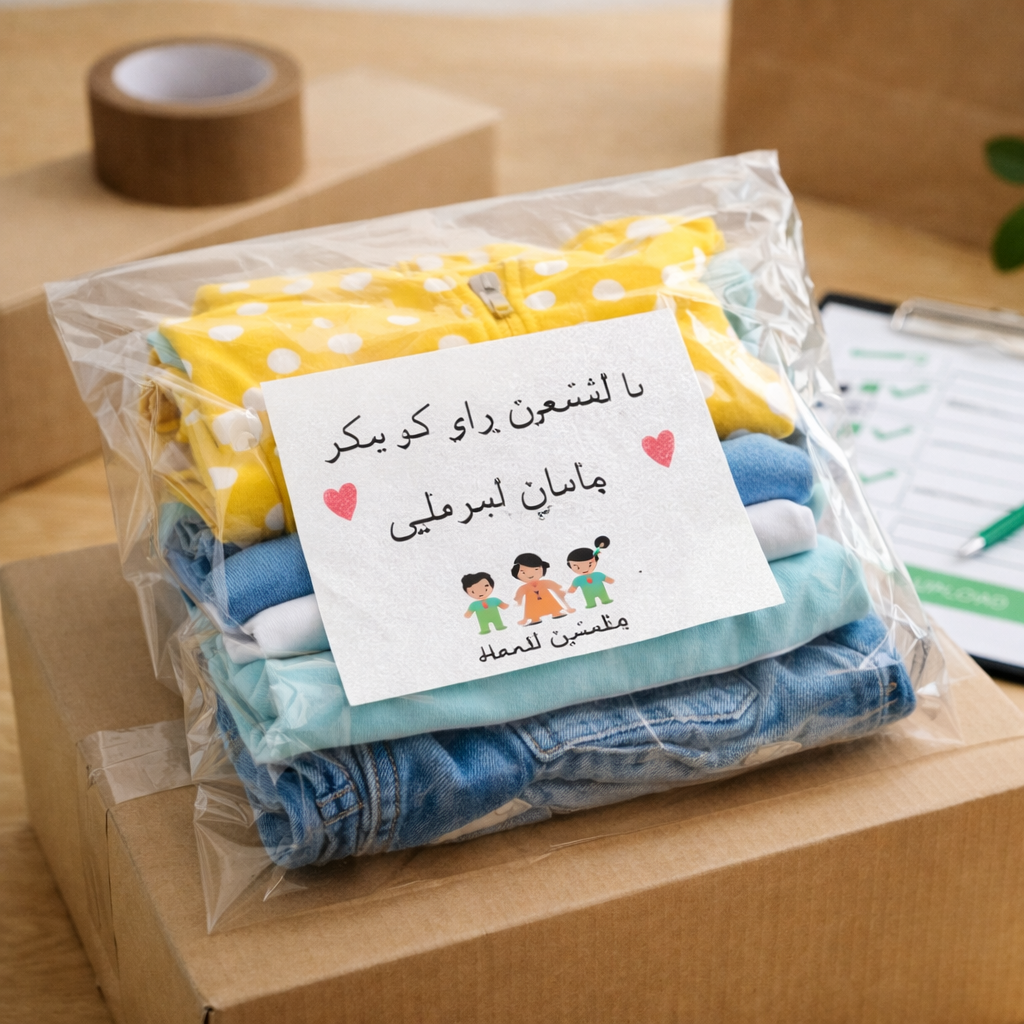 راهنمای بسته‌بندی و ارسال لباس کودک