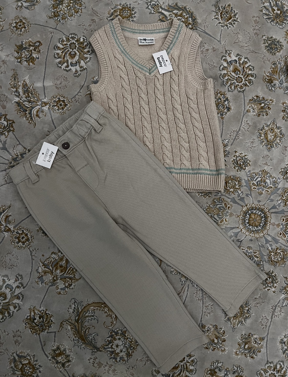 جلیقه بافت و شلوار پسرانه ۱۸ تا ۲۴ ماه سوکیوت